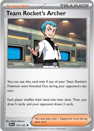 Team Rocket's Archer - 170 (SV10: Destined Rivals) Near Mint - Nick Nack's Full Frontal Attack