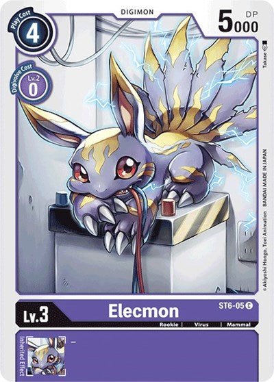 Elecmon (Starter Deck 06: Venomous Violet) Near Mint - Nick Nack's Full Frontal Attack