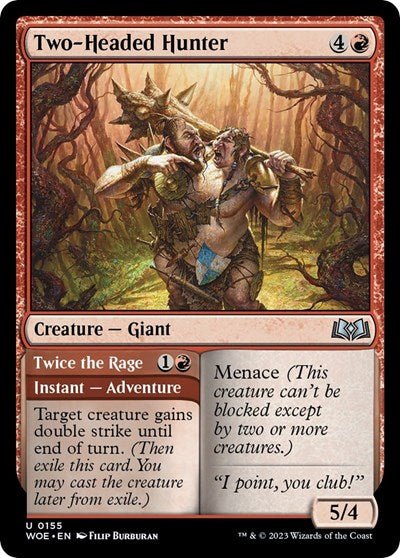 Two-Headed Hunter (Wilds of Eldraine) Near Mint - Nick Nack's Full Frontal Attack