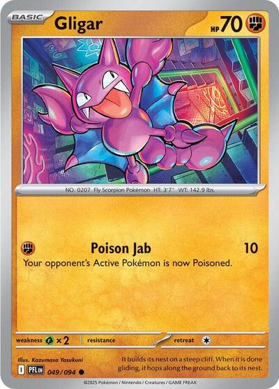 Gligar (ME02: Phantasmal Flames) Near Mint Reverse Holofoil - Nick Nack's Full Frontal Attack