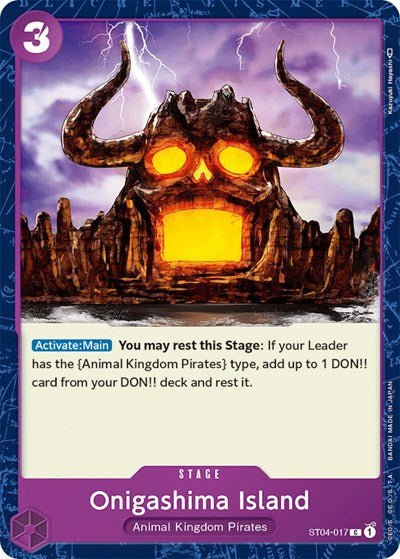 Onigashima Island (Starter Deck 4: Animal Kingdom Pirates) Near Mint - Nick Nack's Full Frontal Attack
