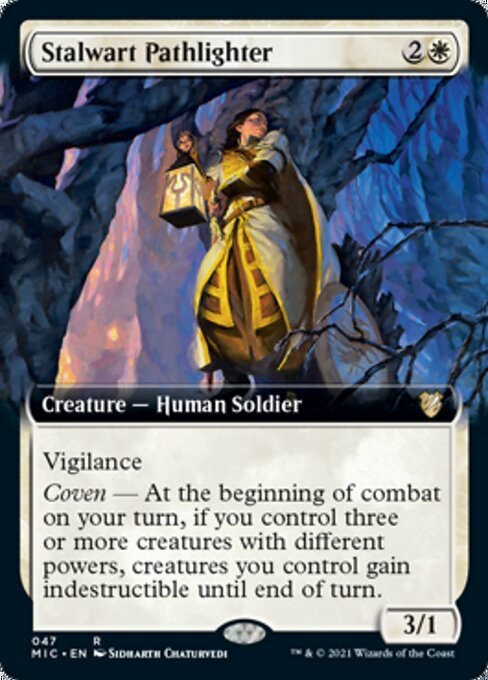 Stalwart Pathlighter (Extended Art) (Commander 2021 Midnight Hunt) Near Mint - Nick Nack's Full Frontal Attack