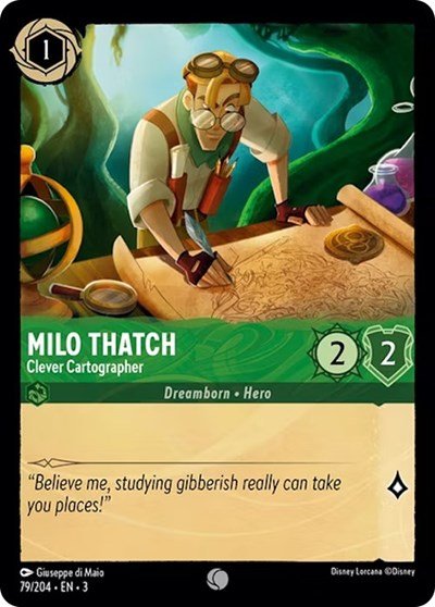 Milo Thatch - Clever Cartographer (Into the Inklands) Near Mint - Nick Nack's Full Frontal Attack