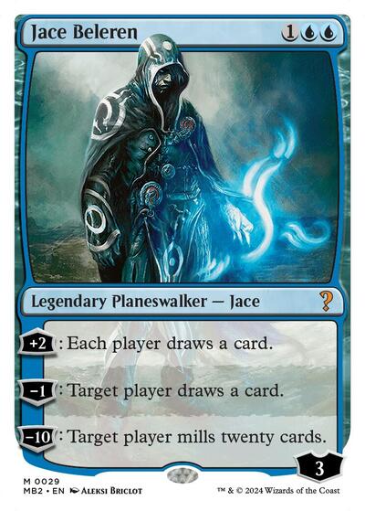 Jace Beleren (White Border) (Mystery Booster 2) Near Mint - Nick Nack's Full Frontal Attack