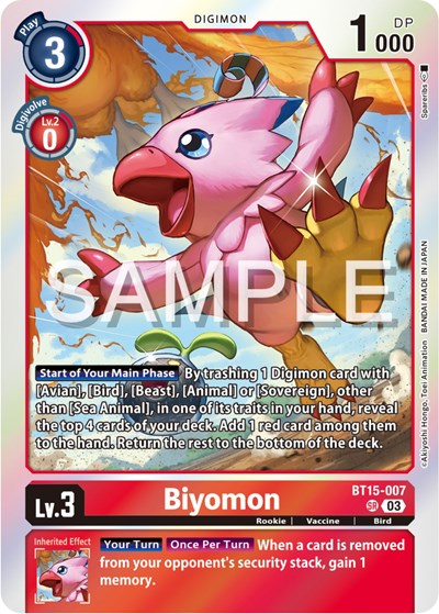 Biyomon (Exceed Apocalypse) Near Mint Foil