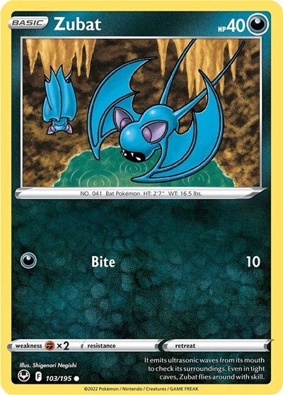 Zubat (SWSH12: Silver Tempest) Near Mint - Nick Nack's Full Frontal Attack