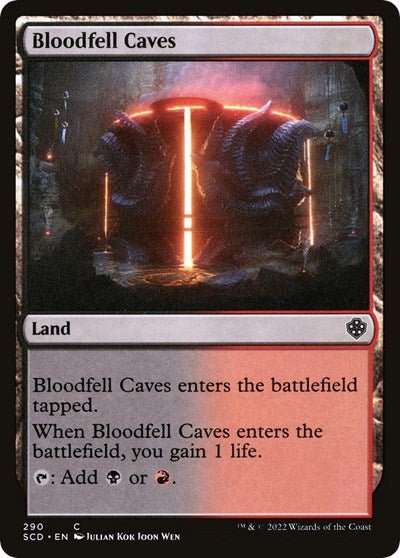 Bloodfell Caves (Commander 2022 Starter Decks) Near Mint - Nick Nack's Full Frontal Attack