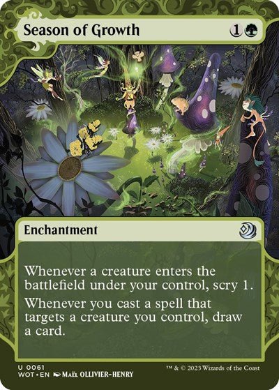Season of Growth (Wilds of Eldraine: Enchanting Tales) Near Mint - Nick Nack's Full Frontal Attack