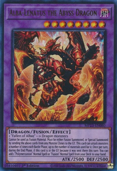 Alba-Lenatus the Abyss Dragon (25th Anniversary Tin: Dueling Heroes Mega Pack) Light Play 1st Edition