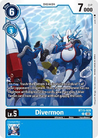 Divermon (Exceed Apocalypse) Near Mint - Nick Nack's Full Frontal Attack