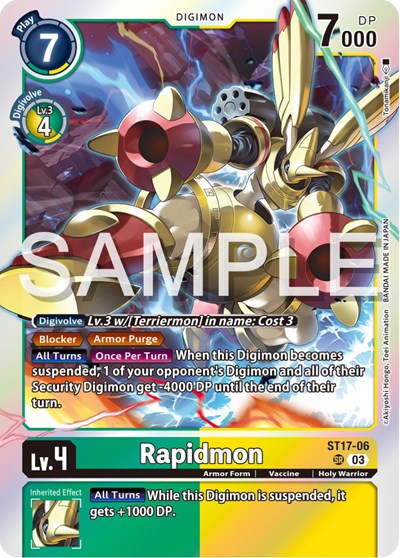 Rapidmon ST17-06 (Starter Deck 17: Double Typhoon Advanced Deck Set) Near Mint Foil