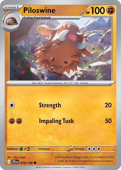 Piloswine (SV09: Journey Together) Near Mint - Nick Nack's Full Frontal Attack