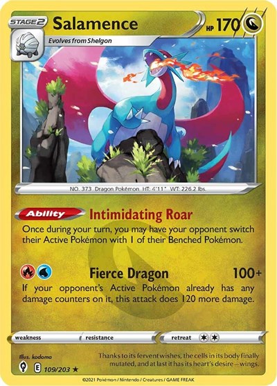 Salamence (SWSH07: Evolving Skies) Near Mint Holofoil