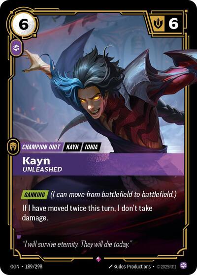 Kayn Unleashed (Origins) Near Mint Foil - Nick Nack's Full Frontal Attack