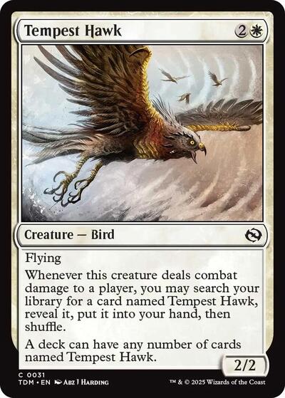 Tempest Hawk (Tarkir: Dragonstorm) Near Mint - Nick Nack's Full Frontal Attack