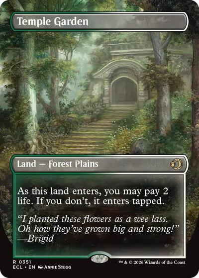 Temple Garden (Borderless) (Lorwyn Eclipsed) Near Mint