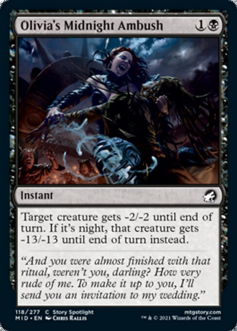 Olivia's Midnight Ambush (Innistrad: Midnight Hunt) Near Mint - Nick Nack's Full Frontal Attack