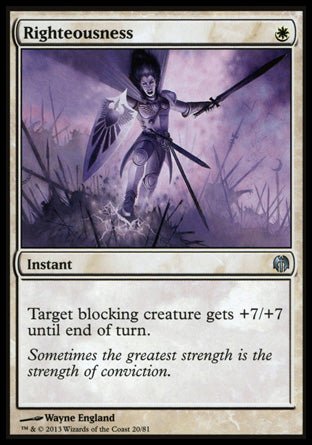 Righteousness (Duel Decks: Heroes vs Monsters) Near Mint - Nick Nack's Full Frontal Attack