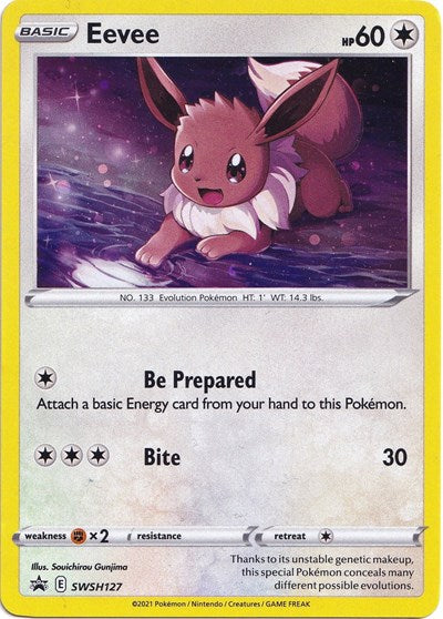 Eevee - SWSH127 (SWSH: Sword & Shield Promo Cards) Near Mint Holofoil