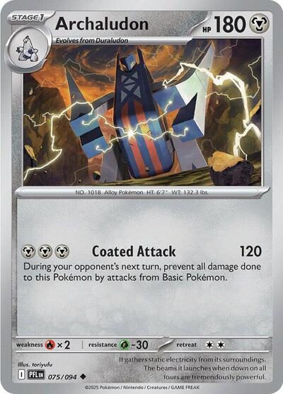 Archaludon (ME02: Phantasmal Flames) Near Mint Reverse Holofoil - Nick Nack's Full Frontal Attack