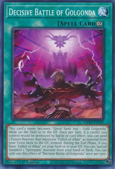 Decisive Battle of Golgonda (25th Anniversary Tin: Dueling Heroes Mega Pack) Light Play 1st Edition - Nick Nack's Full Frontal Attack