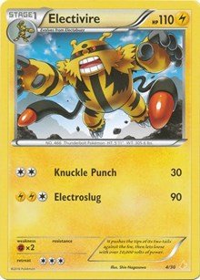 Electivire (4) (XY Trainer Kit: Pikachu Libre & Suicune) Medium Play - Nick Nack's Full Frontal Attack