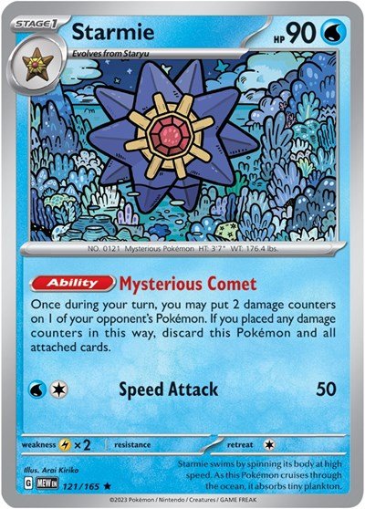 Starmie (Scarlet and Violet: 151) Near Mint Holofoil - Nick Nack's Full Frontal Attack