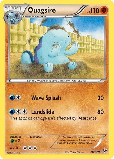 Quagsire (XY - Ancient Origins) Near Mint Reverse Holofoil - Nick Nack's Full Frontal Attack