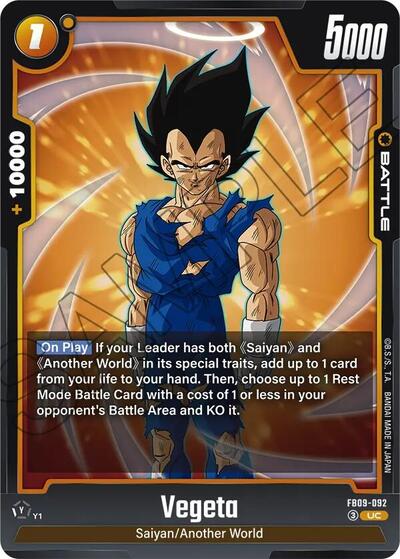 Vegeta FB09 - 092 (Dual Evolution) Near Mint - Nick Nack's Full Frontal Attack