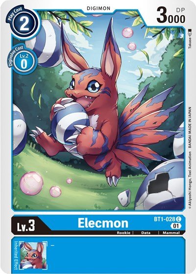 Elecmon BT1 - 028 (Alternate Art) (Starter Deck 08: Ulforce Veedramon) Near Mint - Nick Nack's Full Frontal Attack