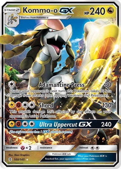 Kommo-o GX (SM - Guardians Rising) Near Mint Holofoil - Nick Nack's Full Frontal Attack