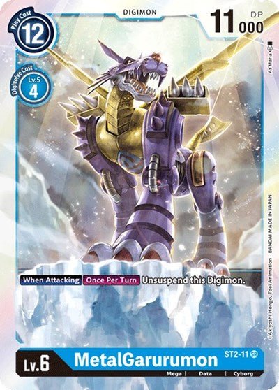MetalGarurumon (Starter Deck 02: Cocytus Blue) Near Mint Foil - Nick Nack's Full Frontal Attack