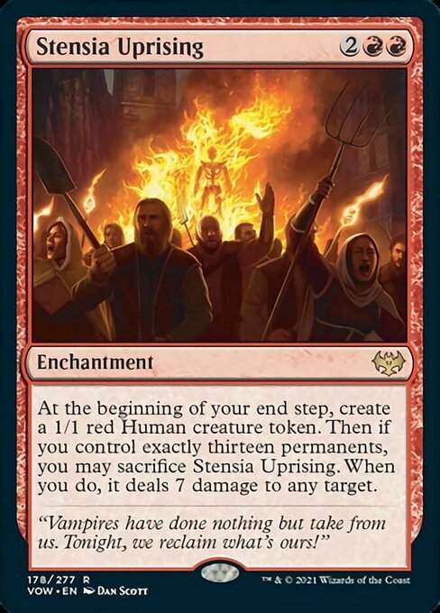 Stensia Uprising (Innistrad: Crimson Vow) Near Mint - Nick Nack's Full Frontal Attack