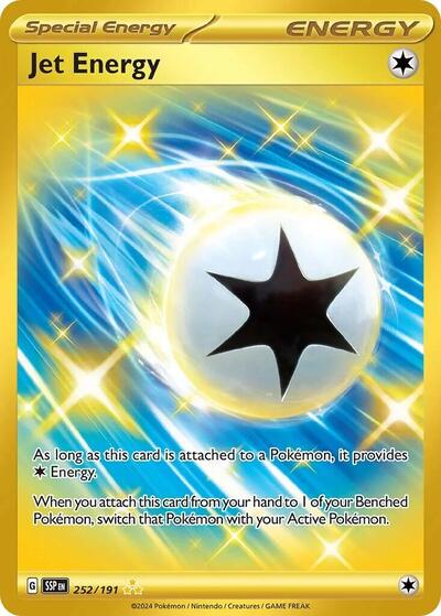 Jet Energy (SV08: Surging Sparks) Near Mint Holofoil - Nick Nack's Full Frontal Attack