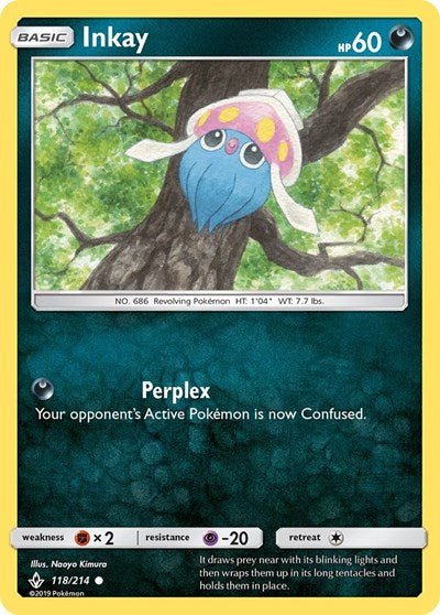 Inkay (SM - Unbroken Bonds) Near Mint - Nick Nack's Full Frontal Attack
