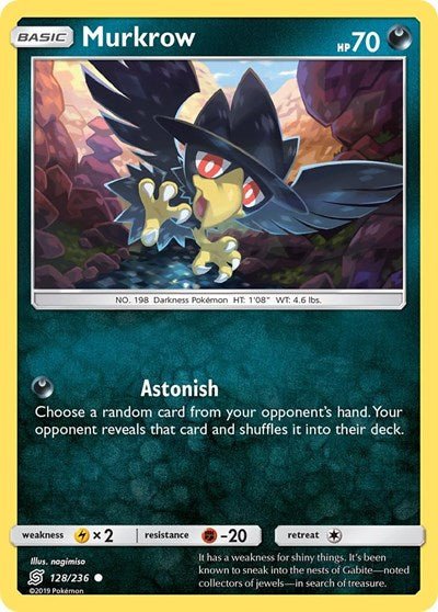 Murkrow (128) (SM - Unified Minds) Near Mint - Nick Nack's Full Frontal Attack
