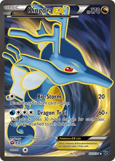 Kingdra EX (Full Art) (XY - Fates Collide) Near Mint Holofoil - Nick Nack's Full Frontal Attack