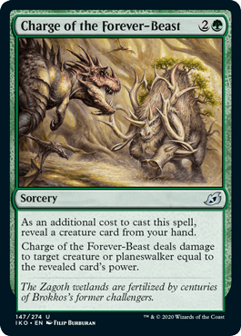 Charge of the Forever-Beast (Ikoria: Lair of Behemoths) Near Mint - Nick Nack's Full Frontal Attack