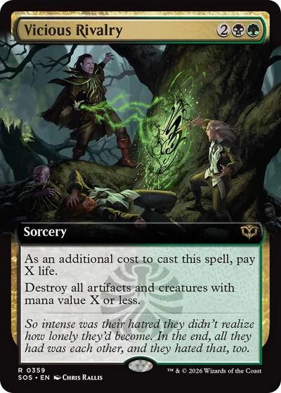 Vicious Rivalry (Extended Art) (Secrets of Strixhaven) Near Mint