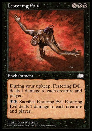 Festering Evil (Weatherlight) Light Play - Nick Nack's Full Frontal Attack