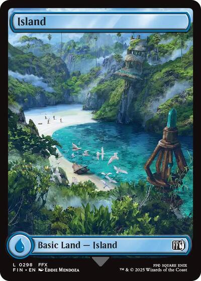Island (0298) (Universes Beyond: FINAL FANTASY) Near Mint Foil - Nick Nack's Full Frontal Attack