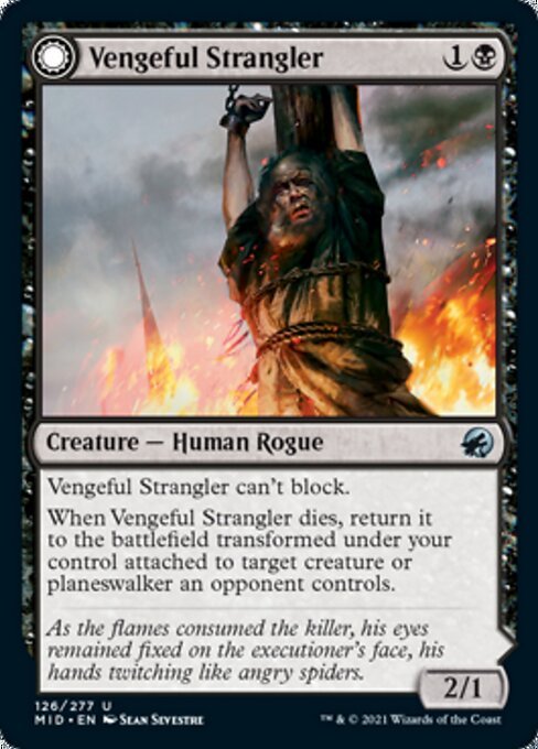 Vengeful Strangler / Strangling Grasp (Innistrad: Midnight Hunt) Near Mint - Nick Nack's Full Frontal Attack