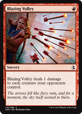 Blazing Volley (Amonkhet) Near Mint - Nick Nack's Full Frontal Attack