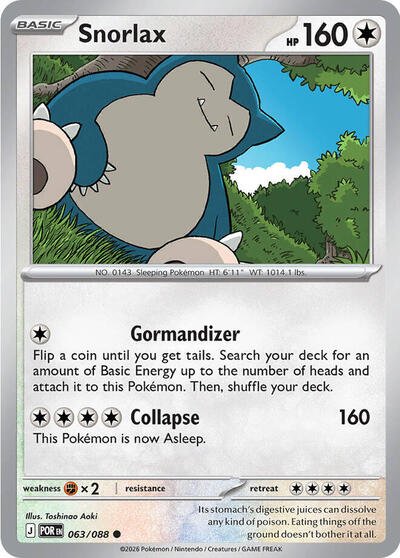 Snorlax (ME03: Perfect Order) Near Mint Reverse Holofoil - Nick Nack's Full Frontal Attack