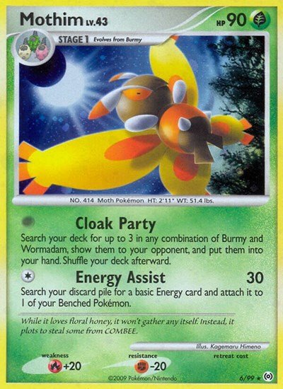 Mothim (Arceus) Medium Play Reverse Holofoil - Nick Nack's Full Frontal Attack