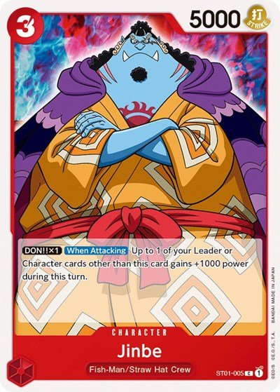Jinbe (Starter Deck 1: Straw Hat Crew) Near Mint - Nick Nack's Full Frontal Attack
