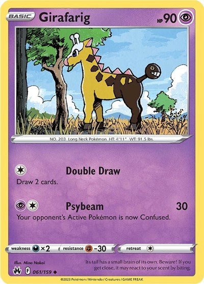 Girafarig (Crown Zenith) Near Mint Reverse Holofoil - Nick Nack's Full Frontal Attack