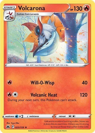 Volcarona (Crown Zenith) Near Mint Reverse Holofoil - Nick Nack's Full Frontal Attack