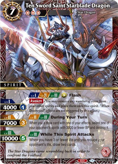 Ten Sword Saint Starblade Dragon (False Gods) Near Mint Holofoil - Nick Nack's Full Frontal Attack