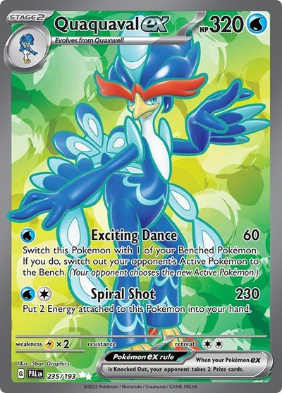 Quaquaval ex - 235 (SV02: Paldea Evolved) Near Mint Holofoil - Nick Nack's Full Frontal Attack